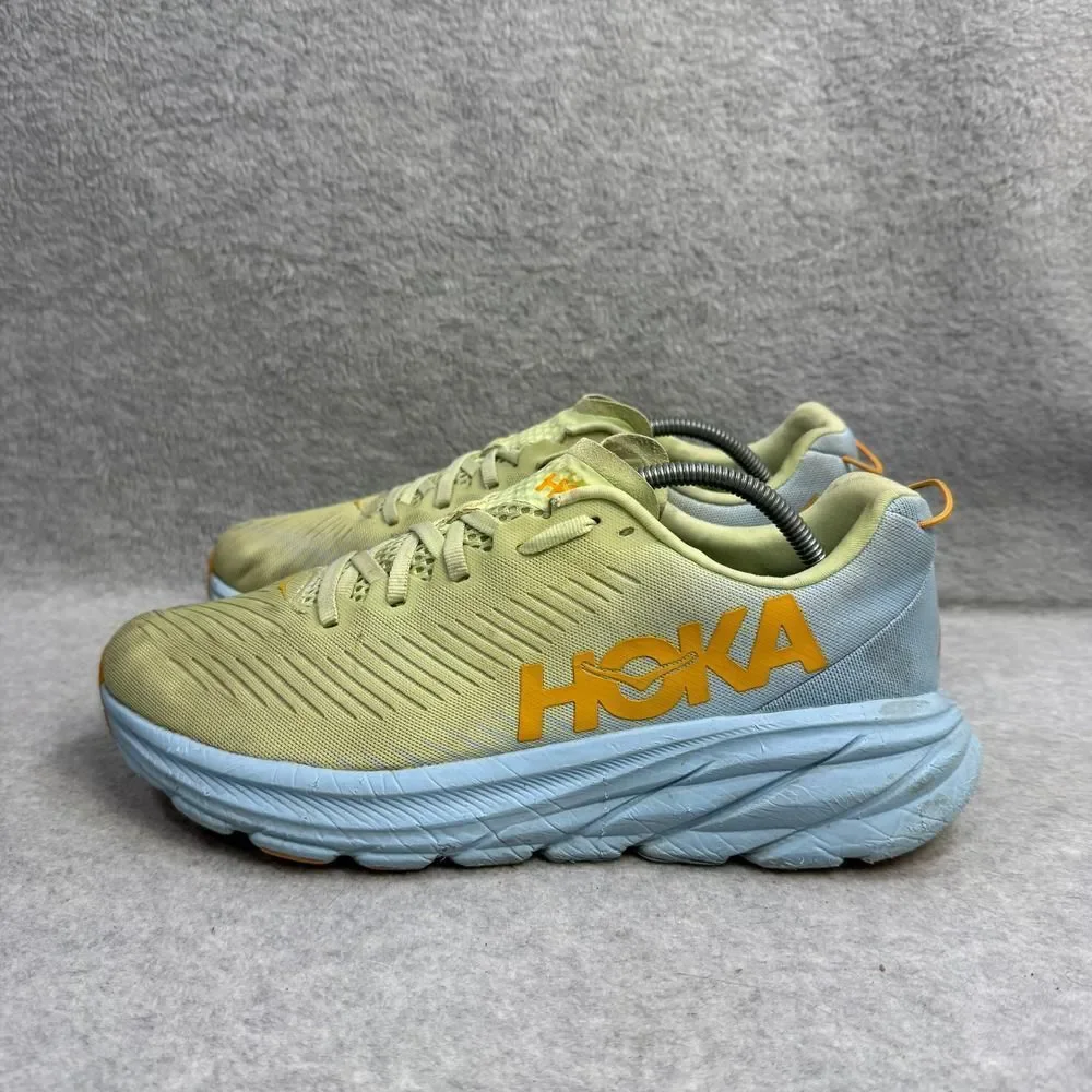 Hoka Rincon 3 Womens Shoes Size 9 Blue & Yellow Running Sneakers 1119396 BSSNG